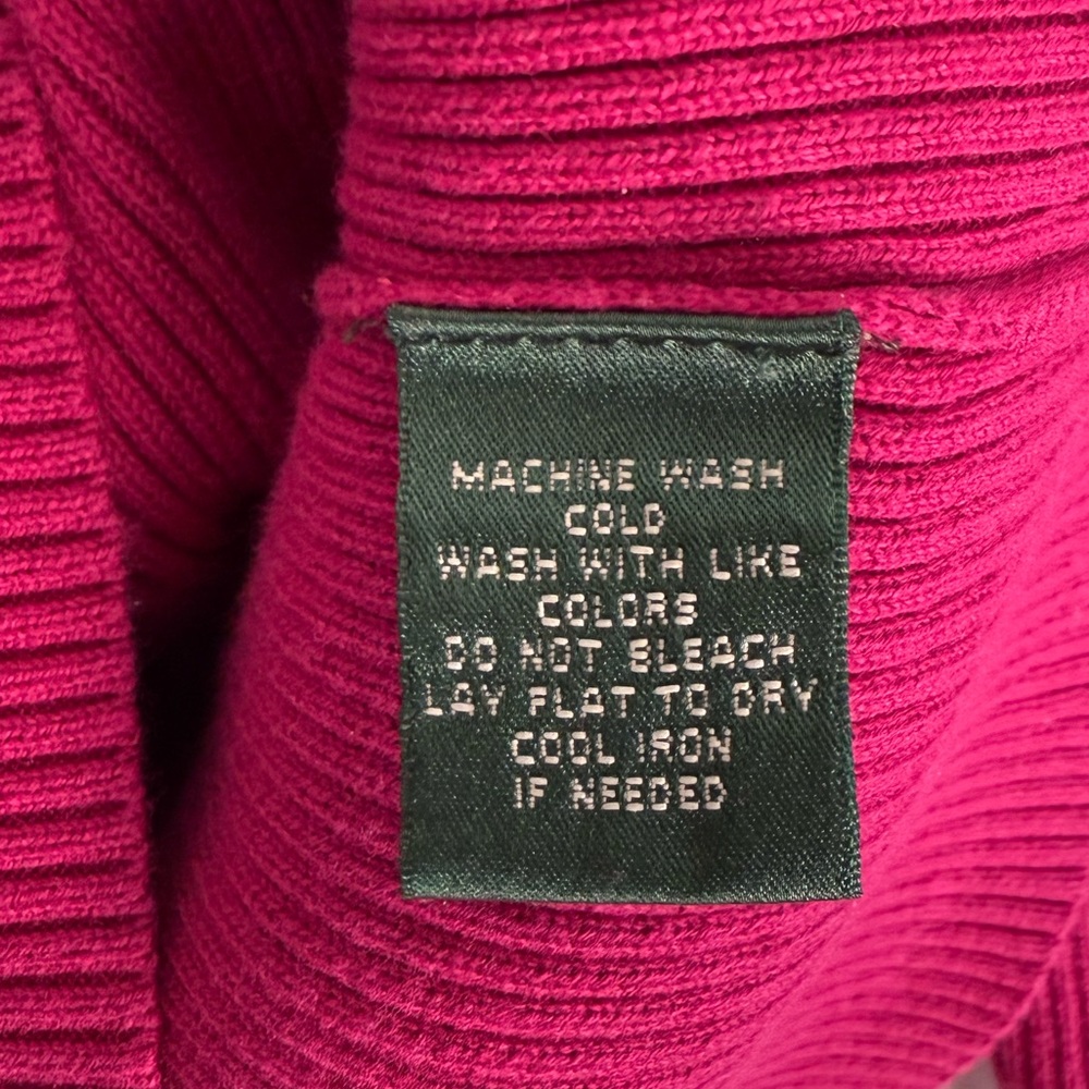 Ralph Lauren Vibrant Pink Turtleneck Sweater - Picture 4 of 4